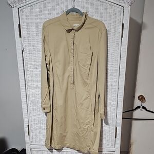 J. Jill Beige Long Sleeve Dress